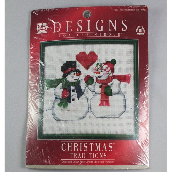 Leisure Arts Designs for the Needle Christmas Traditions 1891 Snow Folks NEW - Picture 1 of 3